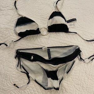 Ralph Lauren Monochrome Bikini with Gold Accent